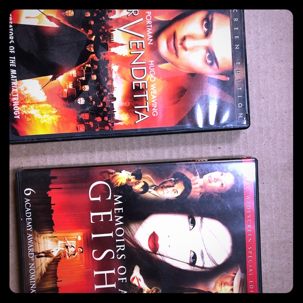 1pair previously viewed dvds